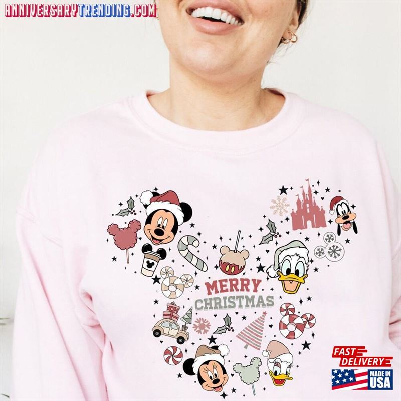 Happiest Place On Earth Christmas Shirt Magical Holiday Sweater Xmas Best Day Mouse Ears T-Shirt Classic – Bipubunny Store