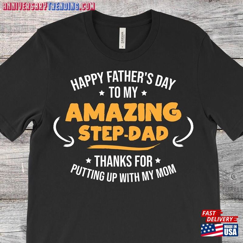 Happy Father’s Day To My Amazon Step Dad Appreciation T-Shirt Sweatshirt – Bipubunny Store