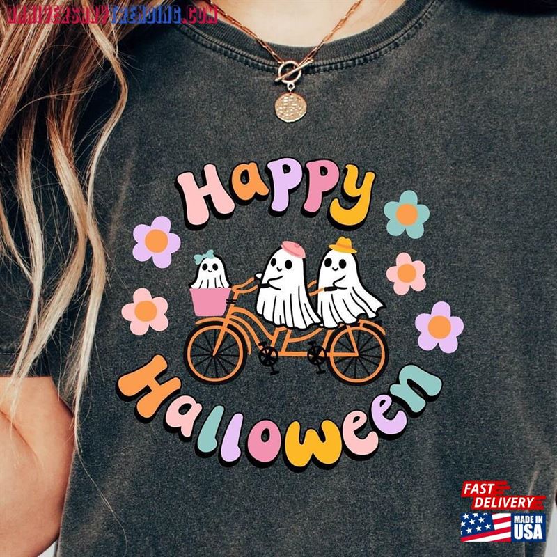 Happy Halloween Biker Family Shirt Spooky Vibes Gift Unisex Hoodie – Bipubunny Store