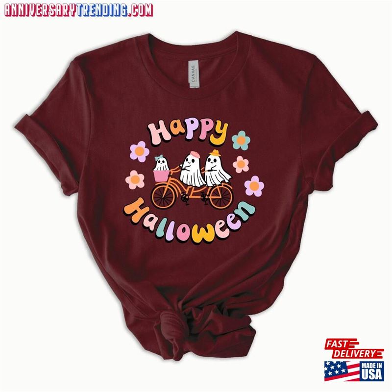 Happy Halloween Biker Family Shirt Spooky Vibes Gift Unisex Hoodie – Bipubunny Store