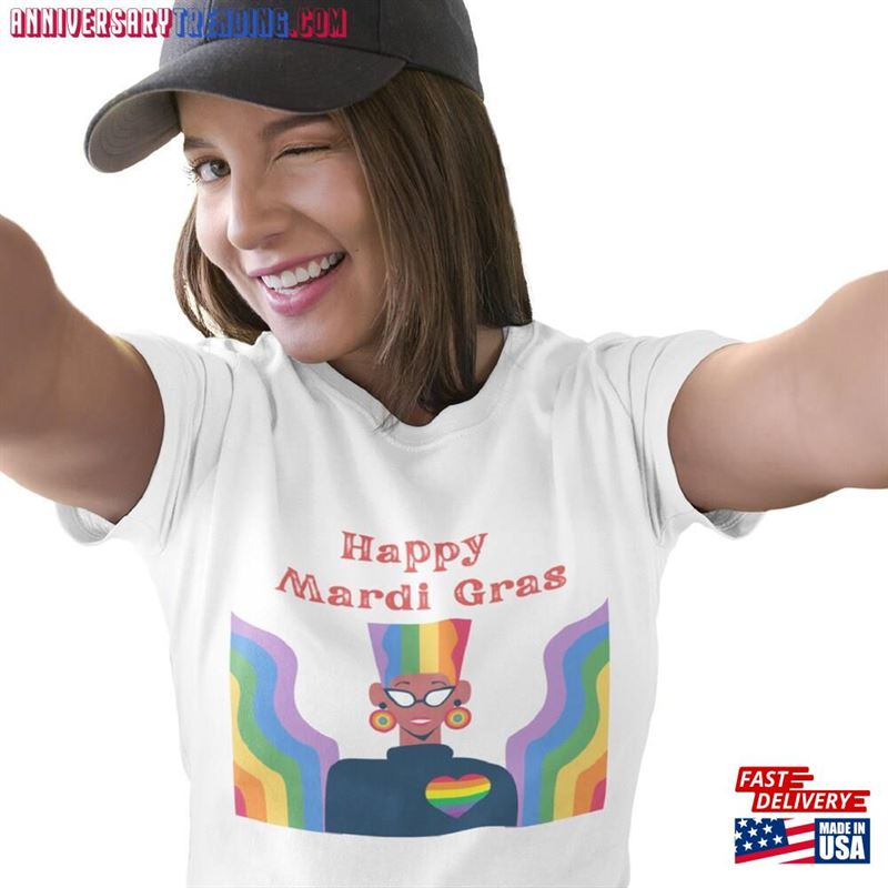 Happy Mardi Gras Woman Cap Sleeve T-Shirt Hoodie Sweatshirt – Bipubunny Store