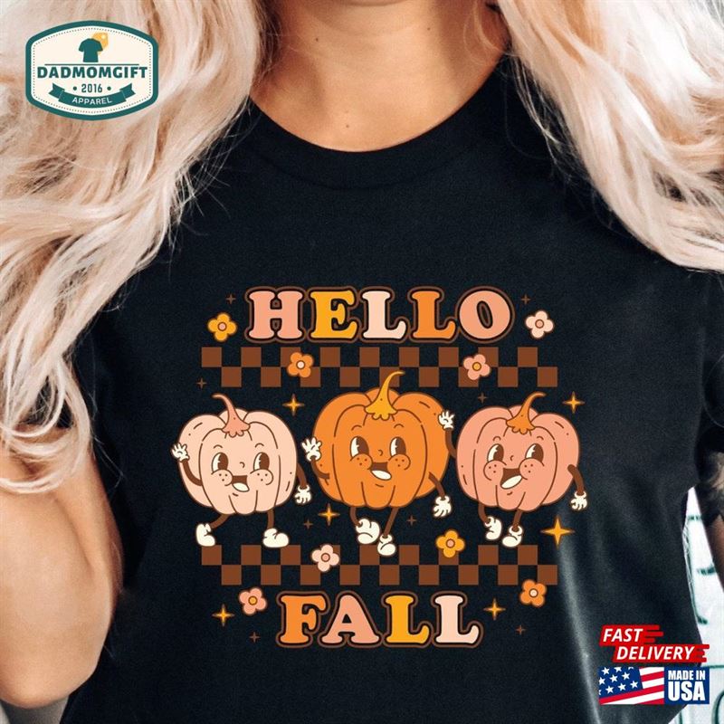 Hello Fall Shirt Thanksgiving Family Hoodie T-Shirt