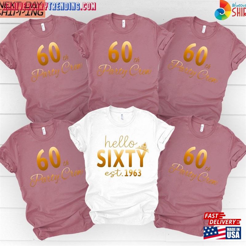 Hello Sixty Birthay Shirt Birthday Crew Gift For Mom Classic Hoodie – Bipubunny Store