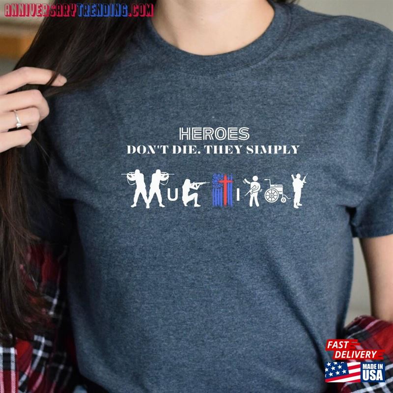 Heroes Multiply Memorial Day Tee Veterans T-Shirt Unisex Sweatshirt – Bipubunny Store