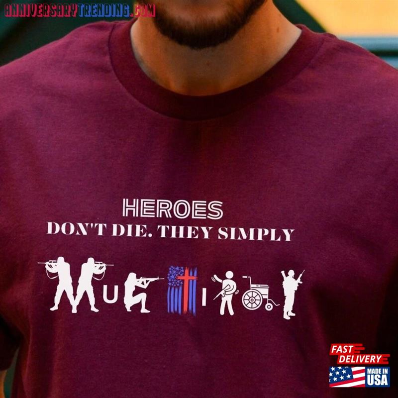 Heroes Multiply Memorial Day Tee Veterans T-Shirt Unisex Sweatshirt – Bipubunny Store