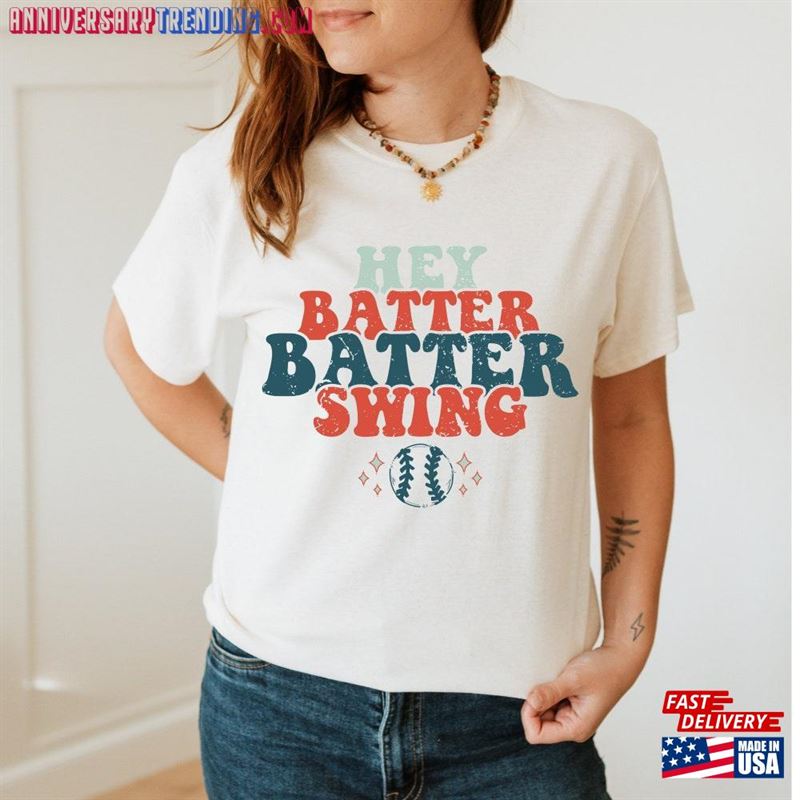 Hey Batter Swing Tee Baseball Shirt Game T-Shirt Classic – Bipubunny Store