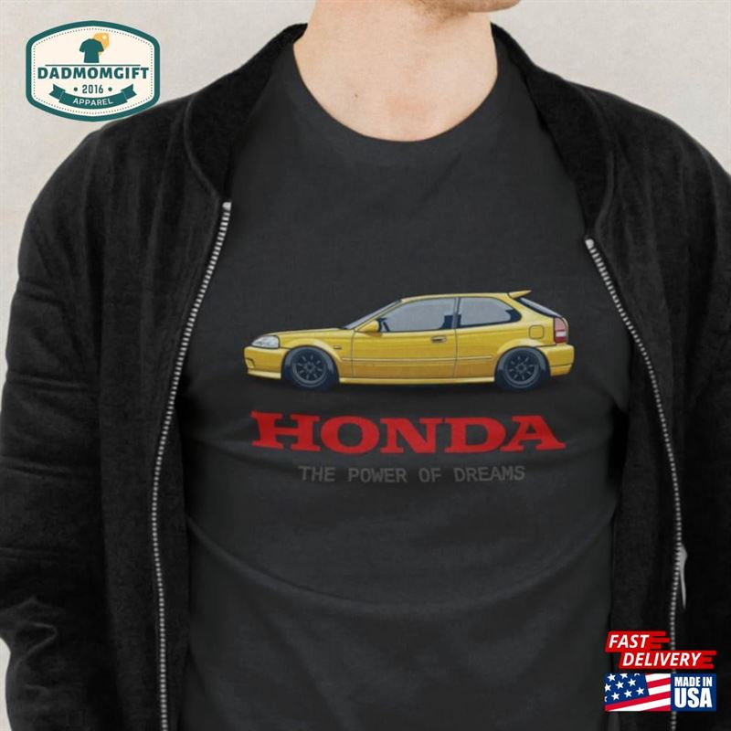 Honda Civic 6 Vtec T-Shirt Tee Type R Japanese Sports Car Jdm Shirt Classic Hoodie