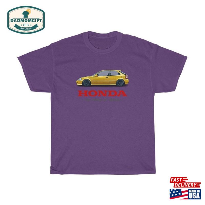 Honda Civic 6 Vtec T-Shirt Tee Type R Japanese Sports Car Jdm Shirt Classic Hoodie