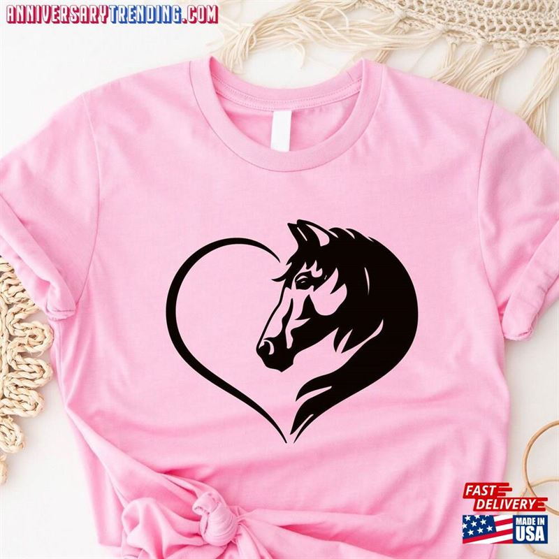 Horse Lover T-Shirt Owner Cute Gift Equestrian Farmer Shirt Classic – Bipubunny Store