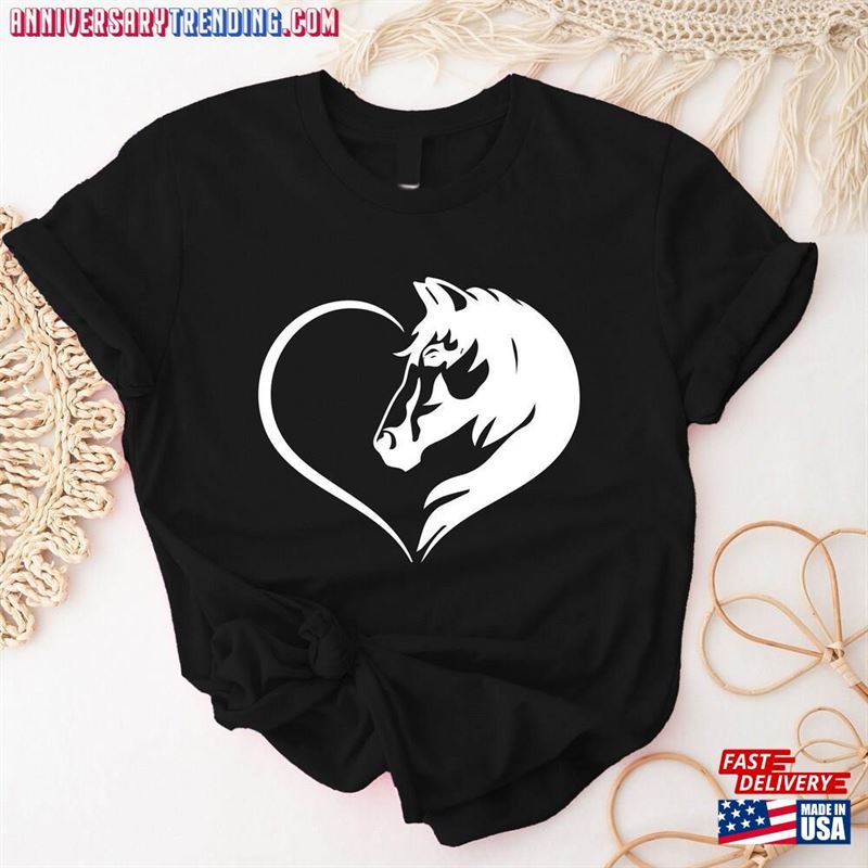 Horse Lover T-Shirt Owner Cute Gift Equestrian Farmer Shirt Classic – Bipubunny Store