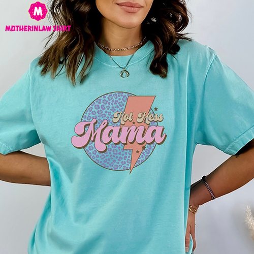 Hot Mess Mama Shirt, Funny Mom Shirt, Mama Shirt, Retro Mama Shirt, Gift For Mom, Mama Leopard Shirt, Mother’s Day Gift