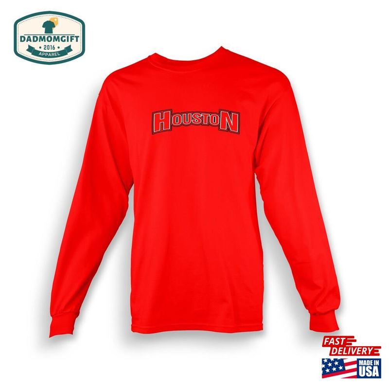 Houston Adult Long Sleeve T-Shirt Classic Hoodie