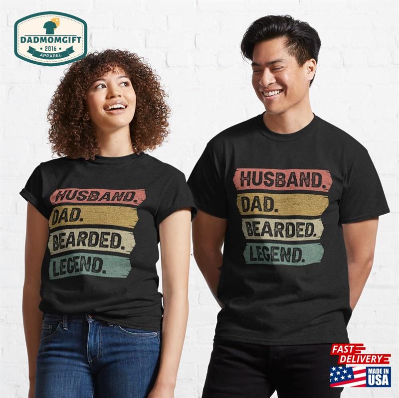 Husband Dad Bearded Legend T-Shirt Unisex Sweatshirt