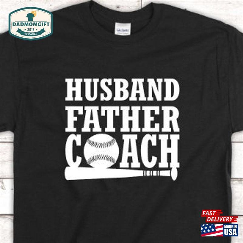 Husband Father Coach Baseball Shirt Classic Hoodie