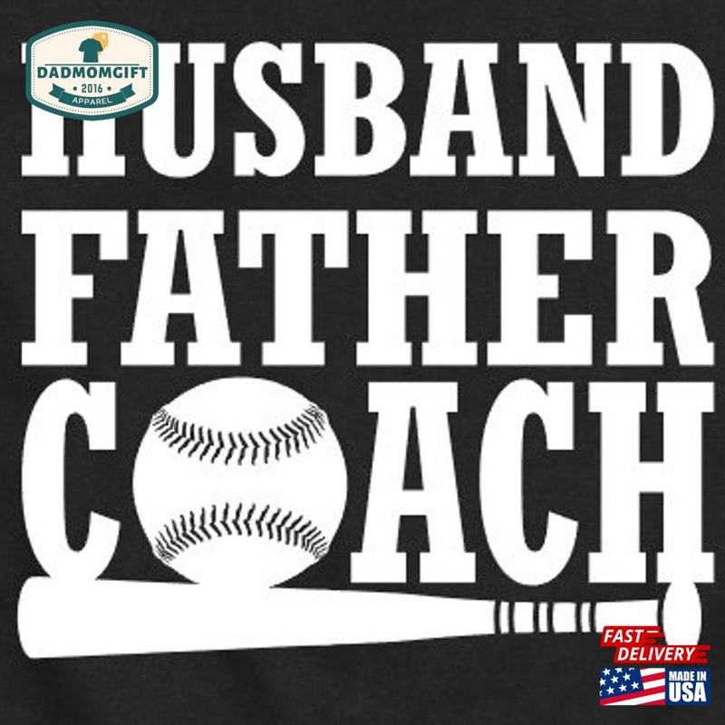 Husband Father Coach Baseball Shirt Classic Hoodie