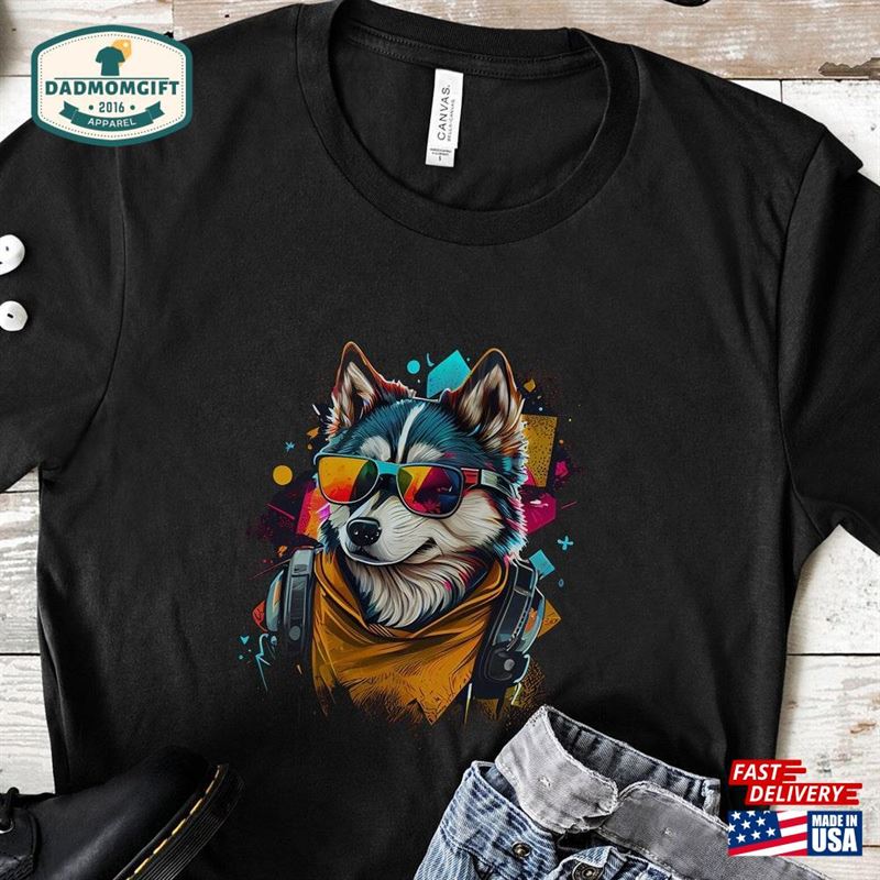 Husky Dog T-Shirt Siberian Shirt Custom Classic Unisex