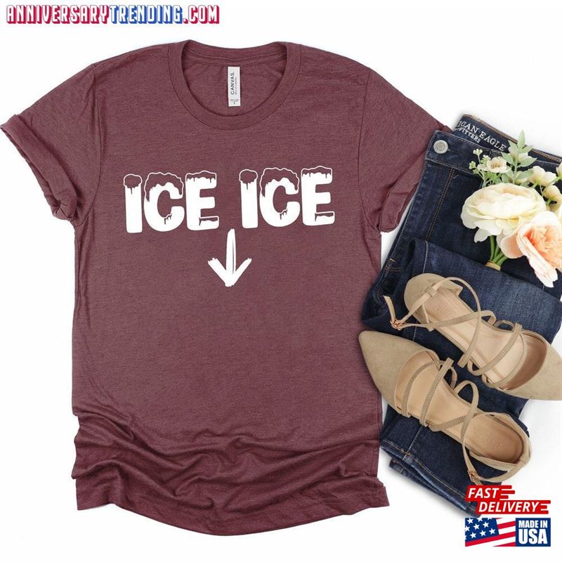 Ice Baby Pregnant Shirt Pregnancy Reveal T-Shirt Sweatshirt – Bipubunny Store