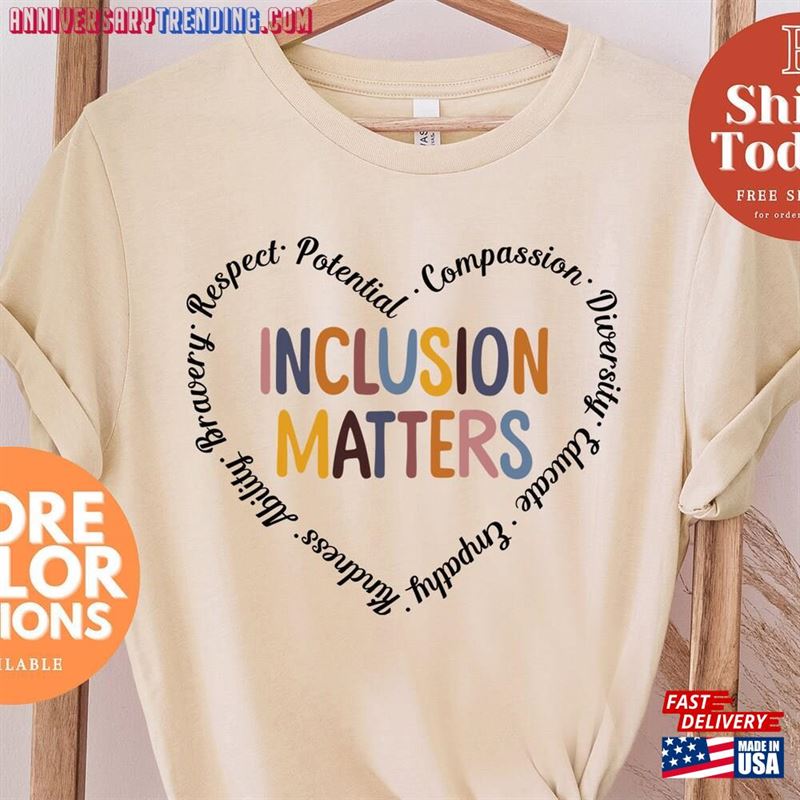 Inclusion Matters Shirt Autism Awareness Special Education Unisex Hoodie – Bipubunny Store