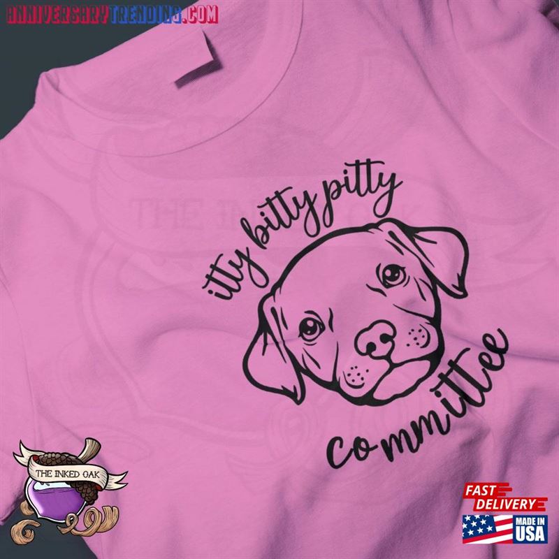 Itty Bitty Pitty Unisex T-Shirt Tiny Pitbull Vinyl Design Classic Hoodie – Bipubunny Store