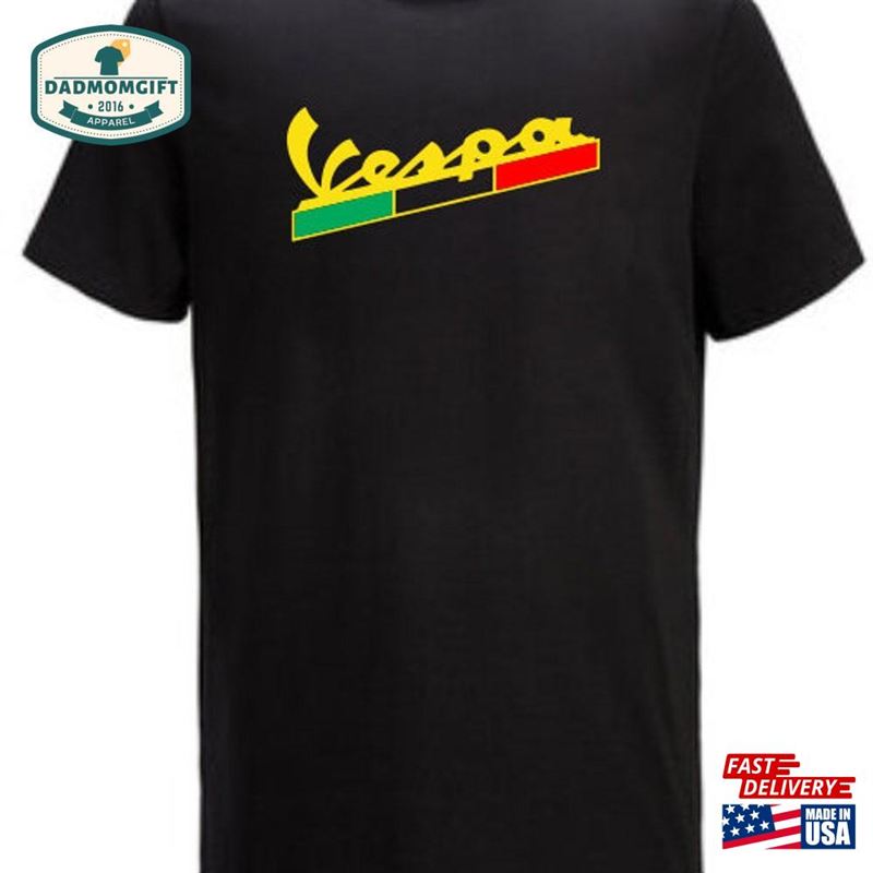 Jamaican Collor Scooter Vintage T Shirt Italian Flag Unisex T-Shirt