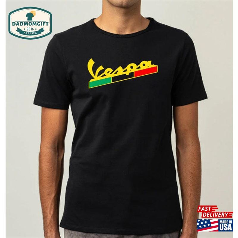 Jamaican Collor Scooter Vintage T Shirt Italian Flag Unisex T-Shirt