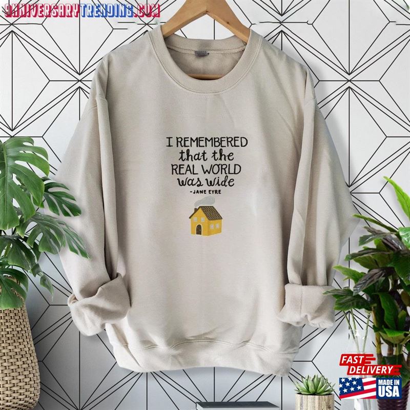 Jane Eyre Quote Shirt Literature Bookish Book Club Literary Hoodie T-Shirt -Bipubunny Store