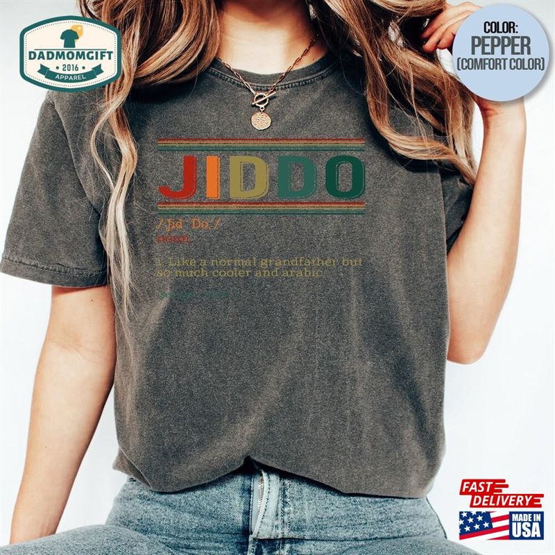 Jiddo Noun Shirt Definition Tee Best Arabic Grandpa T-Shirt Unisex