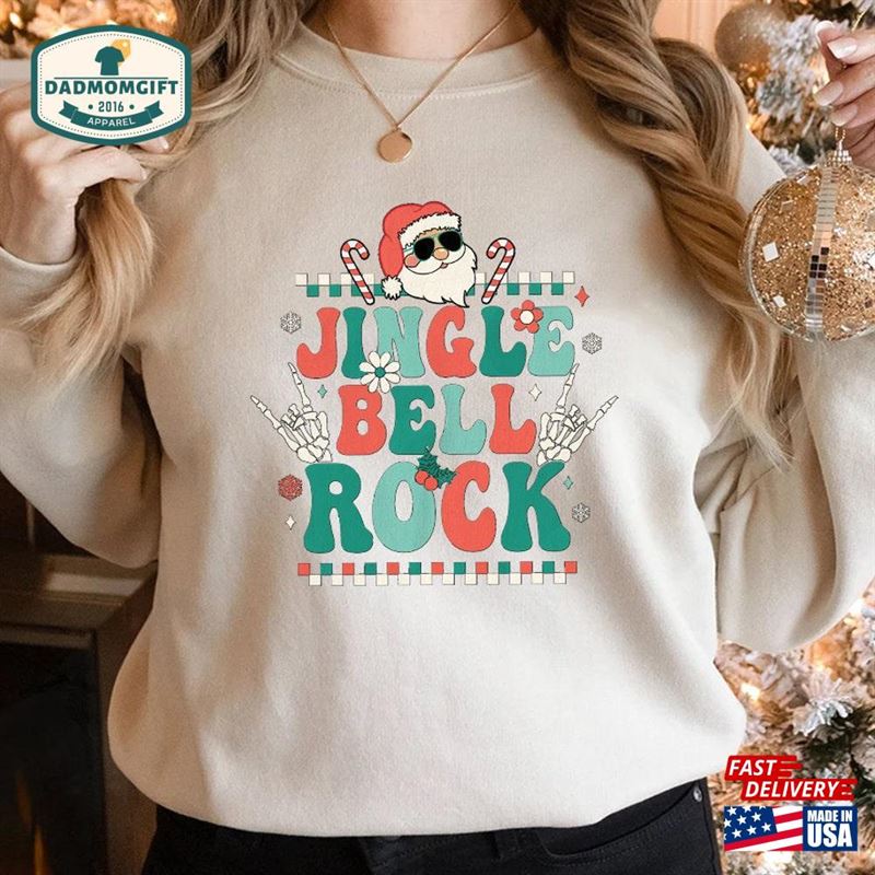 Jungle Bell Rock Tee Santa Christmas Retro T-Shirt Hoodie