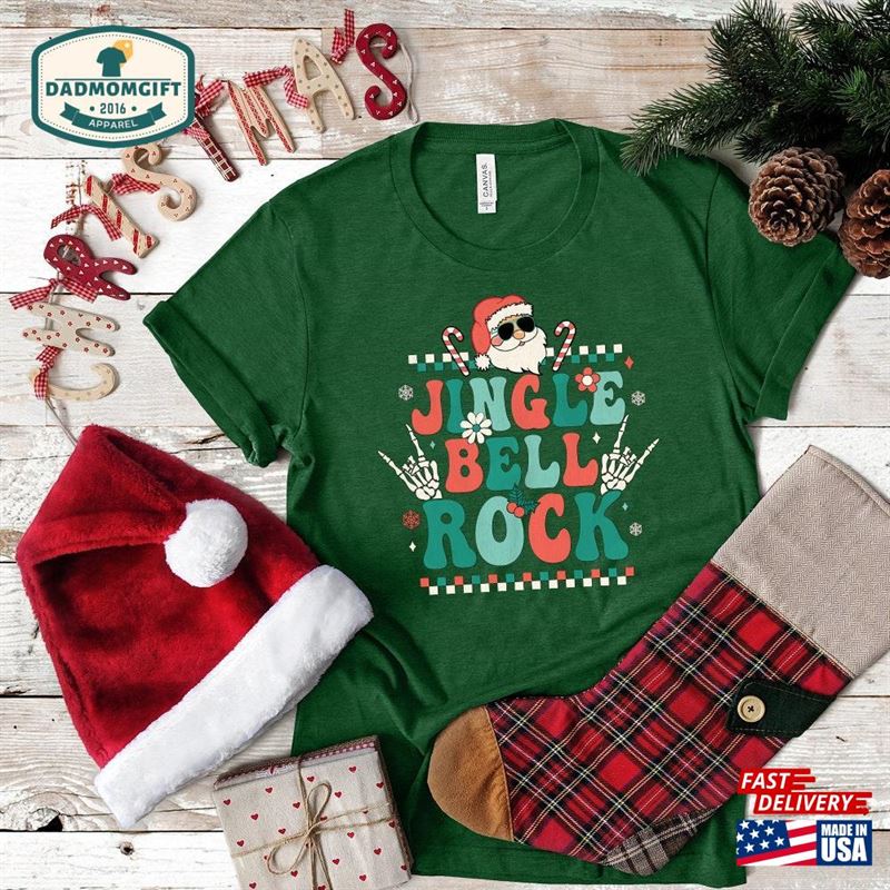 Jungle Bell Rock Tee Santa Christmas Retro T-Shirt Hoodie