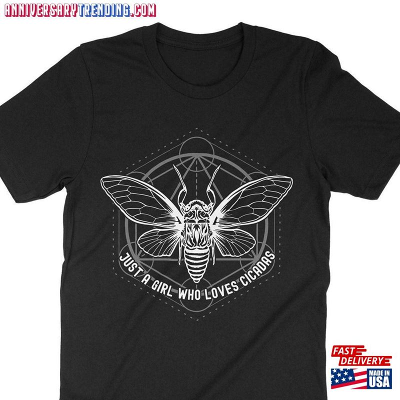 Just A Girl Who Loves Cicadas Insect Entomology Shirt Classic Sweatshirt – Bipubunny Store