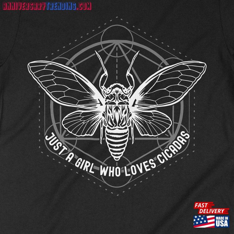 Just A Girl Who Loves Cicadas Insect Entomology Shirt Classic Sweatshirt – Bipubunny Store