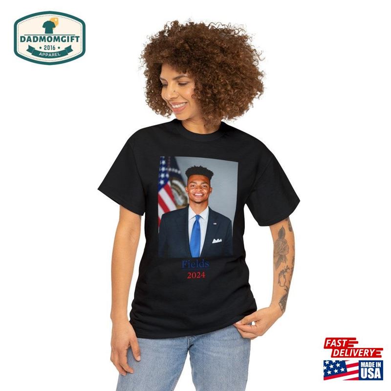 Justin Fields Chicago Bears For President 2024 Funny Shirt Unisex T-Shirt