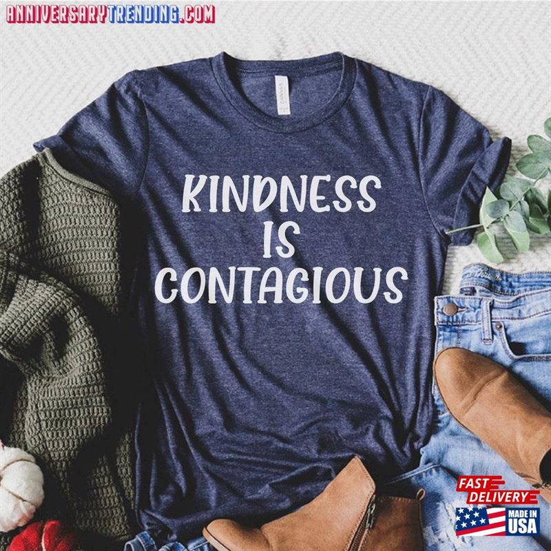 Kindness Is Funny Printed T-Shirt Lightweight Personalized Graphic Unisex Tee Hoodie V Sweatshirt – Bipubunny Store