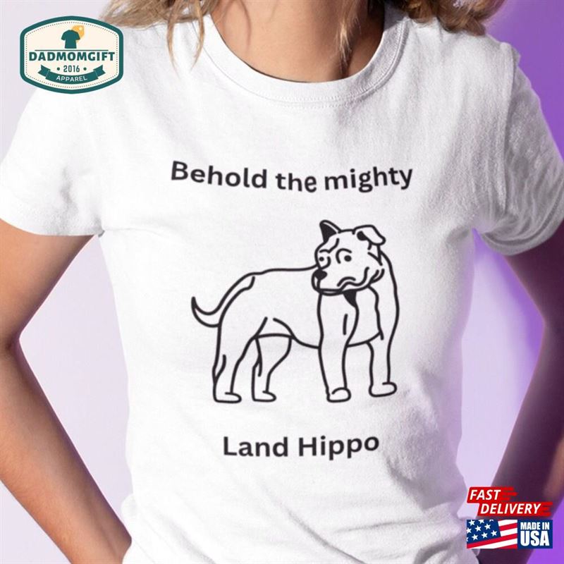 Land Hippo Pitbull T-Shirt Shirt Unisex Hoodie