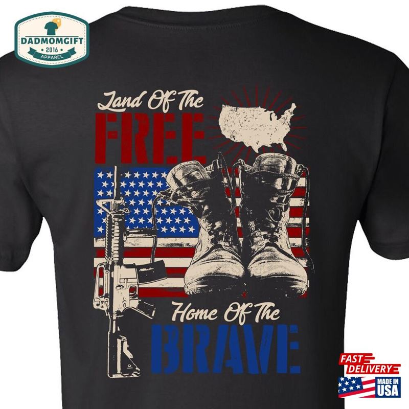 Land Of The Free Shirt Patriotic Men Unisex Hoodie