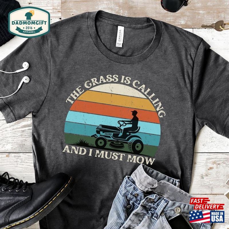 Lawn Mower Shirt Gardening Dad Gift Unisex T-Shirt