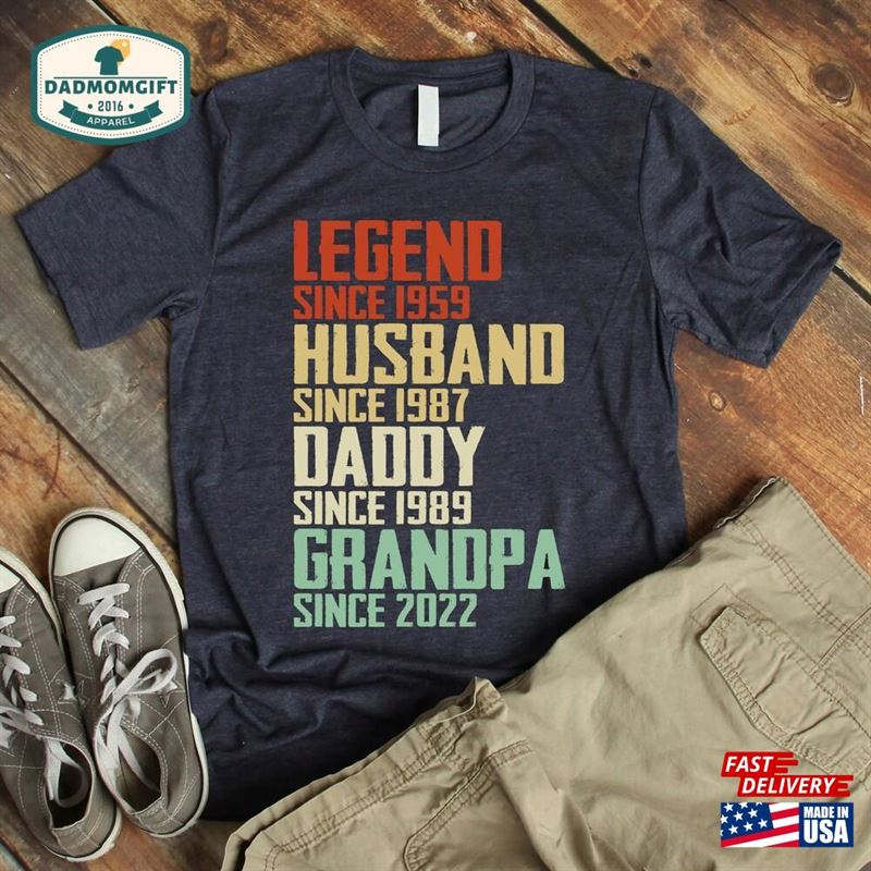 Legend Husband Daddy Papa Customized Shirt Personalized Dad Grandpa Gift For Classic T-Shirt