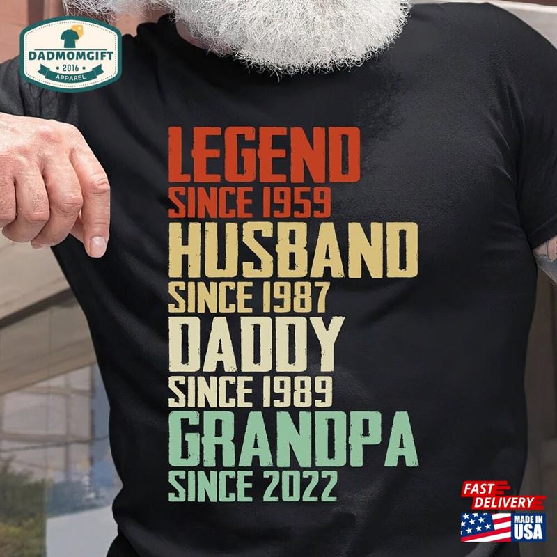 Legend Husband Daddy Papa Customized Shirt Personalized Dad Grandpa Gift For Classic T-Shirt