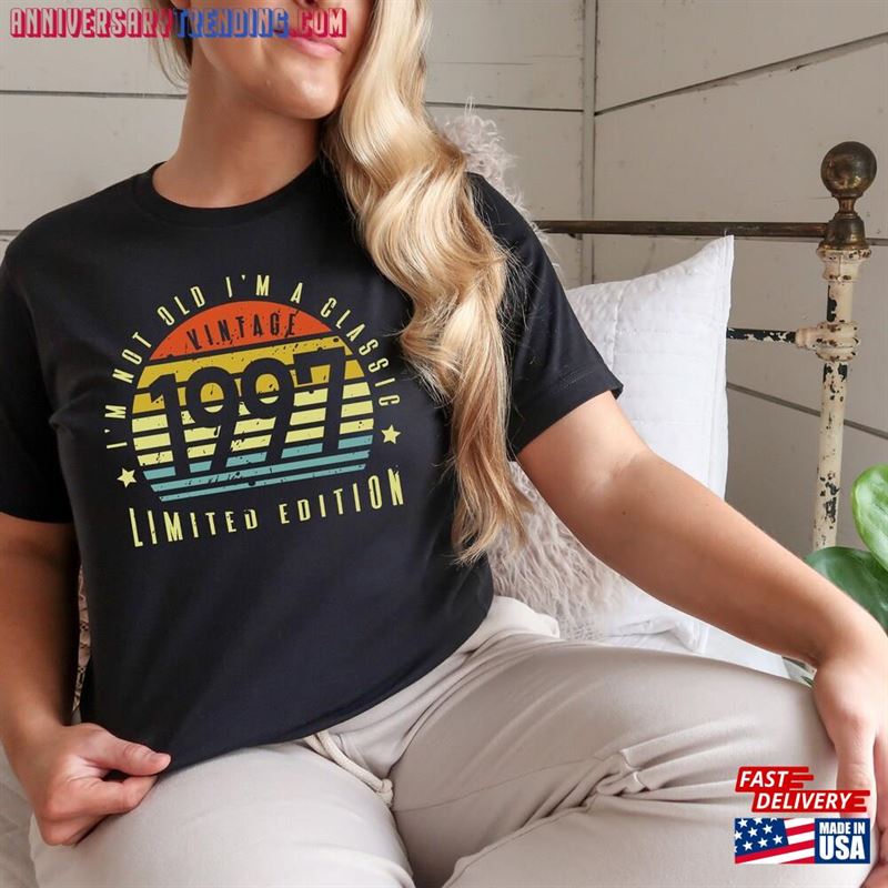 Limited Edition 1997 26Th Birthday Gift T-Shirt Funny Vintage Bday Gifts For Men Or Women Shirt Son Classic Unisex – Bipubunny Store