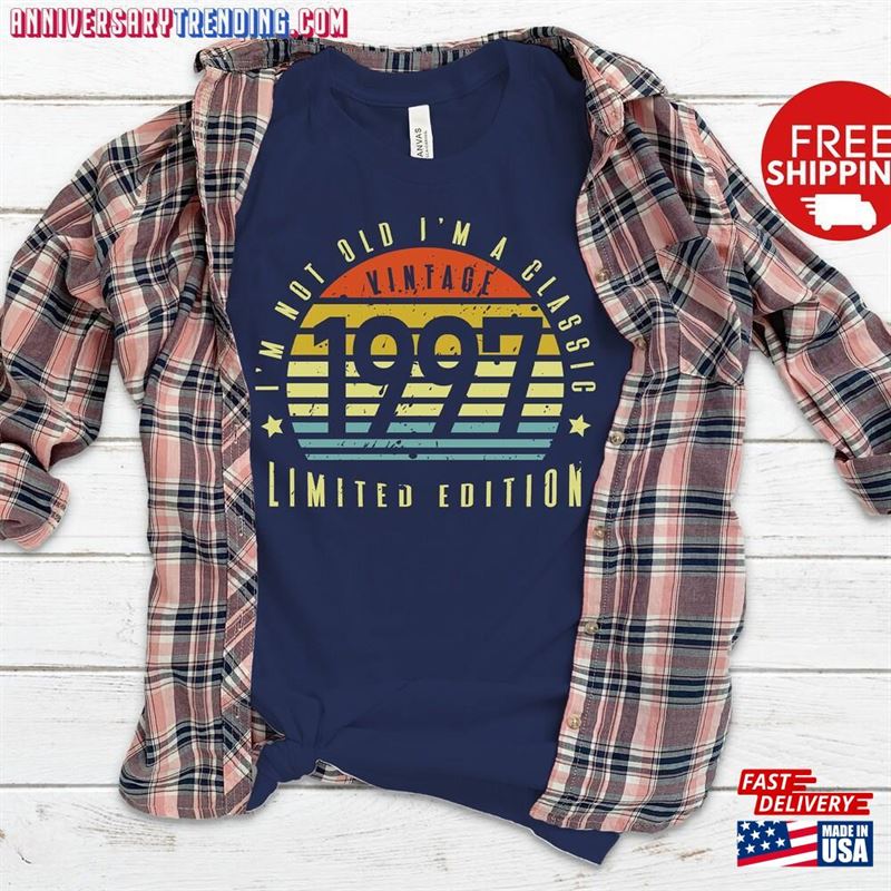 Limited Edition 1997 26Th Birthday Gift T-Shirt Funny Vintage Bday Gifts For Men Or Women Shirt Son Classic Unisex – Bipubunny Store