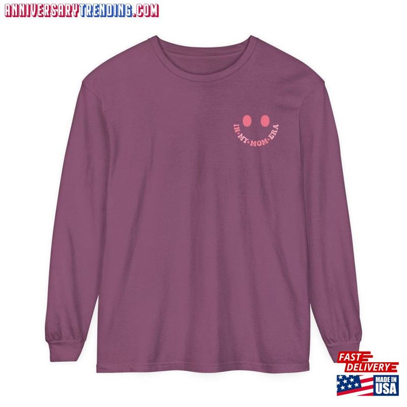 Limited Edition Super Soft Cute In My Mom Era Berry Comfort Colors By Wolfe Prints Unisex Garment Dyed Long Sleeve T-Shirt Classic – Bipubunny Store