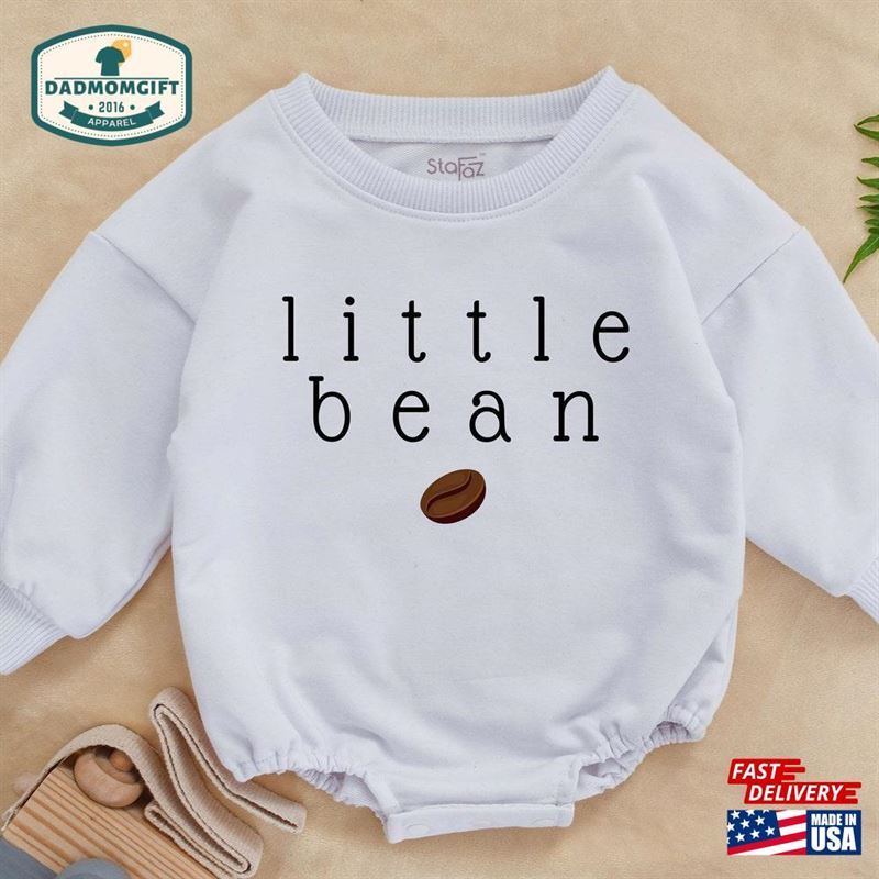 Little Bean Baby One Piece Coffee Bodysuit Romper Hoodie T-Shirt