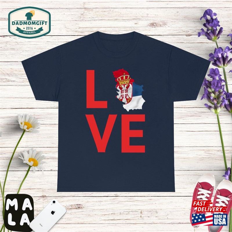 Love Serbia Shirt Unisex Sweatshirt