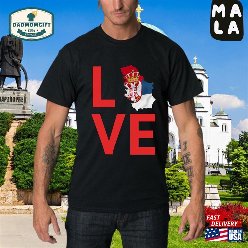 Love Serbia Shirt Unisex Sweatshirt