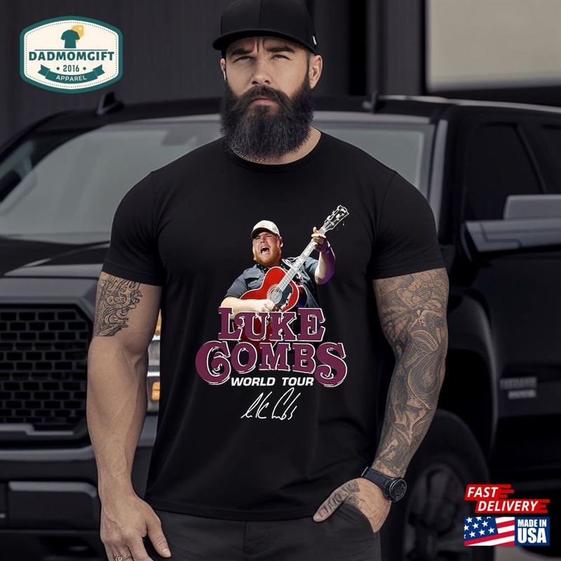 Luke Combs World Tour Shirt Concert Crazy Bullhead Unisex Hoodie