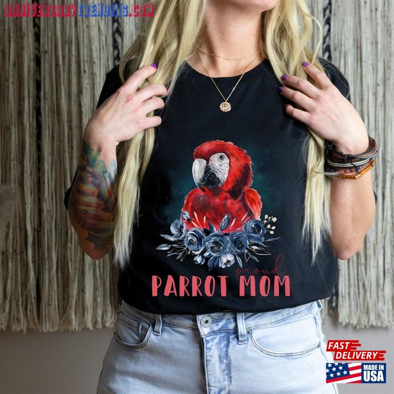 Macaw Parrot Mom T-Shirt Love Mama Ara Ararauna Shirt Unisex Sweatshirt – Bipubunny Store