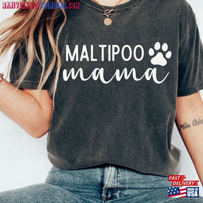 Maltipoo Mama Shirt Dog Mom Gift T-Shirt Sweatshirt – Bipubunny Store