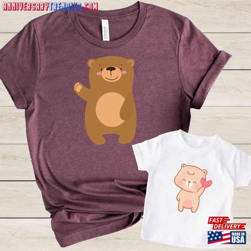 Mama Bear And Mini Shirt Baby Onesie Mom Tee Cute Matching Unisex T-Shirt – Bipubunny Store