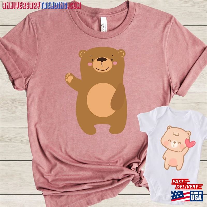 Mama Bear And Mini Shirt Baby Onesie Mom Tee Cute Matching Unisex T-Shirt – Bipubunny Store