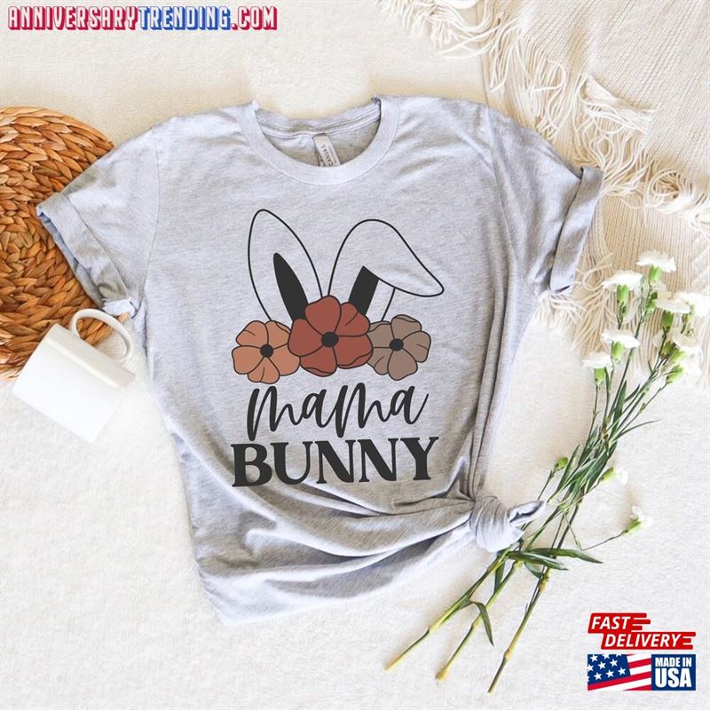 Mama Bunny Shirt Mini Mom Easter T-Shirt Unisex – Bipubunny Store